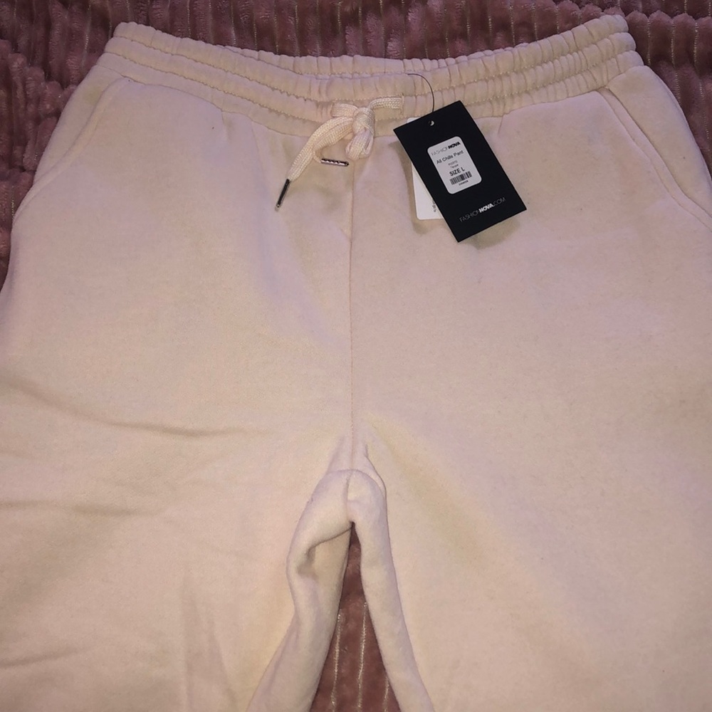 Fashion nova sweat pants.